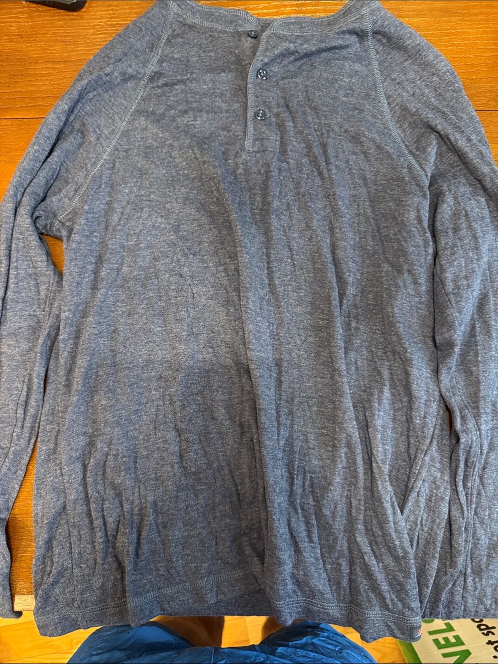 Faherty Heathered Navy Long-Sleeve Henley